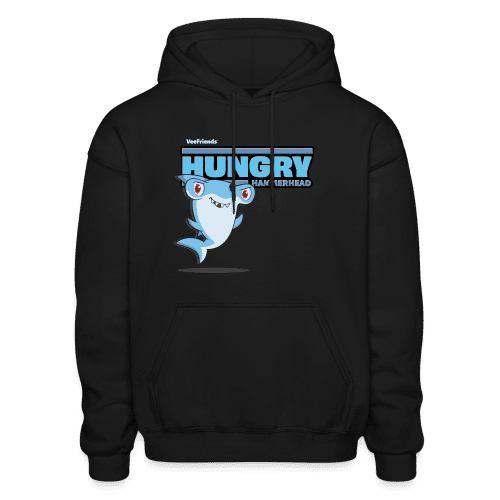 Hungry Hammerhead Character Comfort Adult Hoodie - black