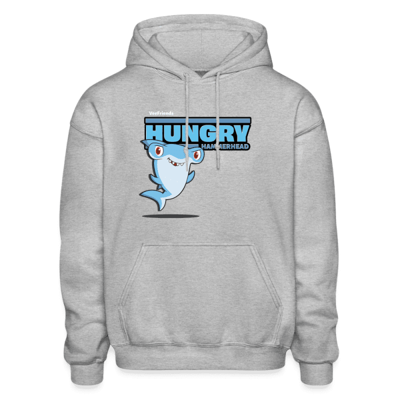 Hungry Hammerhead Character Comfort Adult Hoodie - heather gray