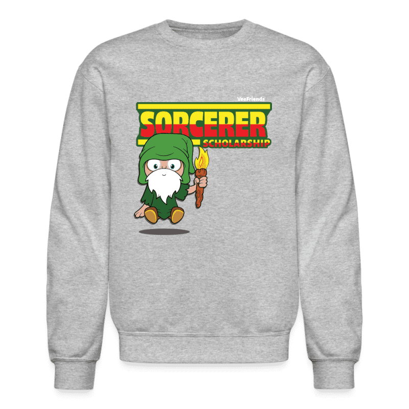 Sorcerer Scholarship Character Comfort Adult Crewneck Sweatshirt - heather gray