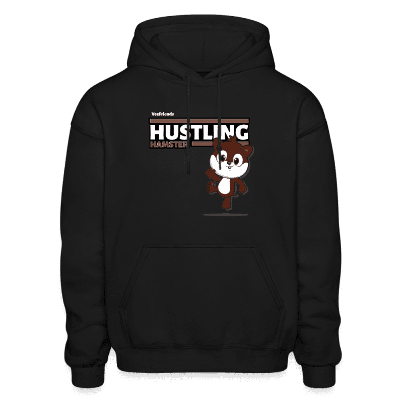 Hustling Hamster Character Comfort Adult Hoodie - black