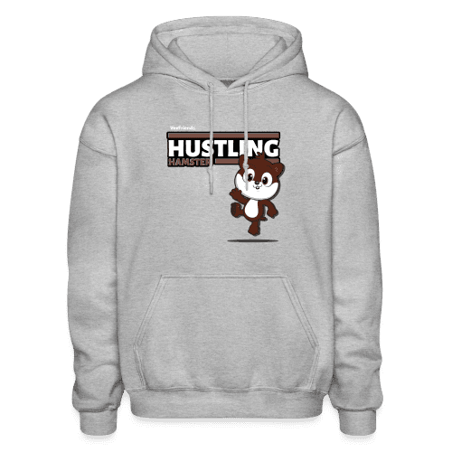 Hustling Hamster Character Comfort Adult Hoodie - heather gray