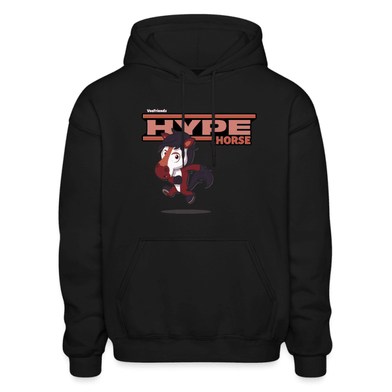 Hype Horse Character Comfort Adult Hoodie - black