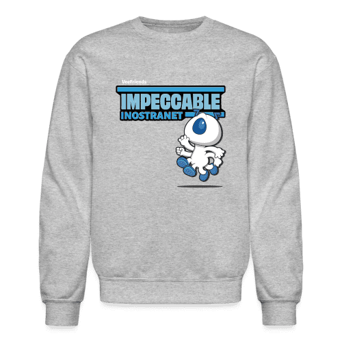 Impeccable Inostranet Character Comfort Adult Crewneck Sweatshirt - heather gray