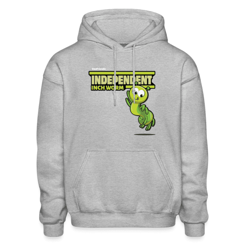 Independent Inch Worm Character Comfort Adult Hoodie - heather gray