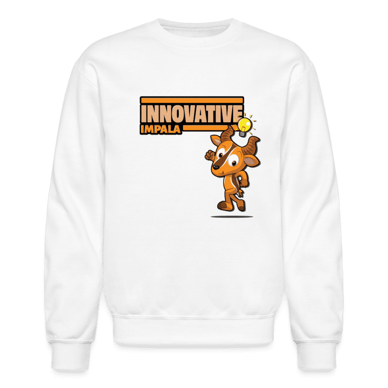 Innovative Impala Character Comfort Adult Crewneck Sweatshirt - white