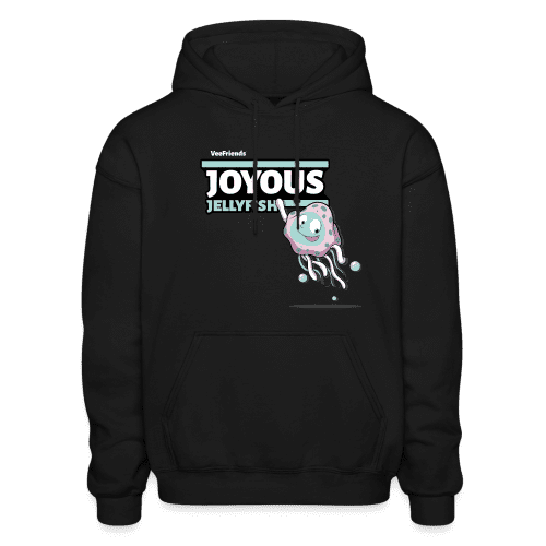 Joyous Jellyfish Character Comfort Adult Hoodie - black