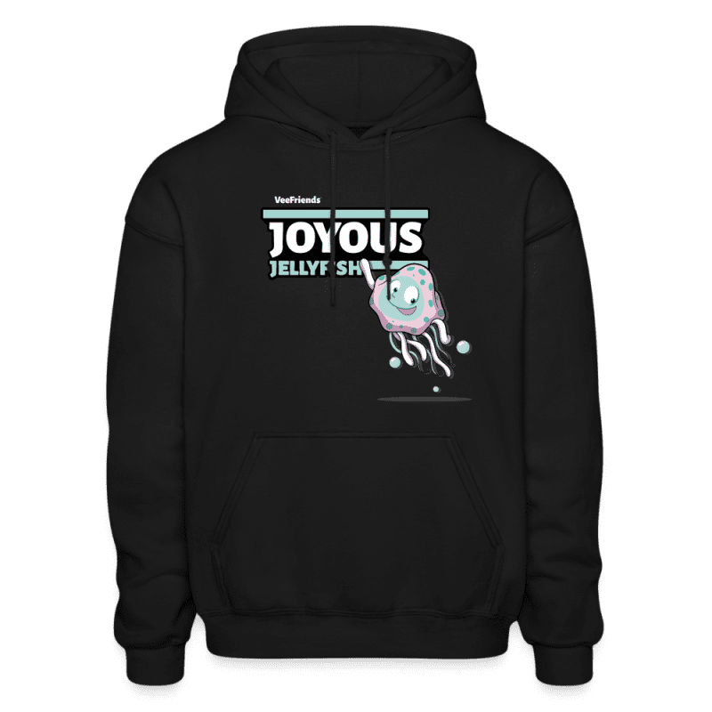 Joyous Jellyfish Character Comfort Adult Hoodie - black