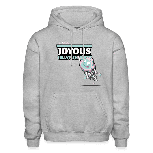 Joyous Jellyfish Character Comfort Adult Hoodie - heather gray