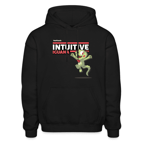 Intuitive Iguana Character Comfort Adult Hoodie - black