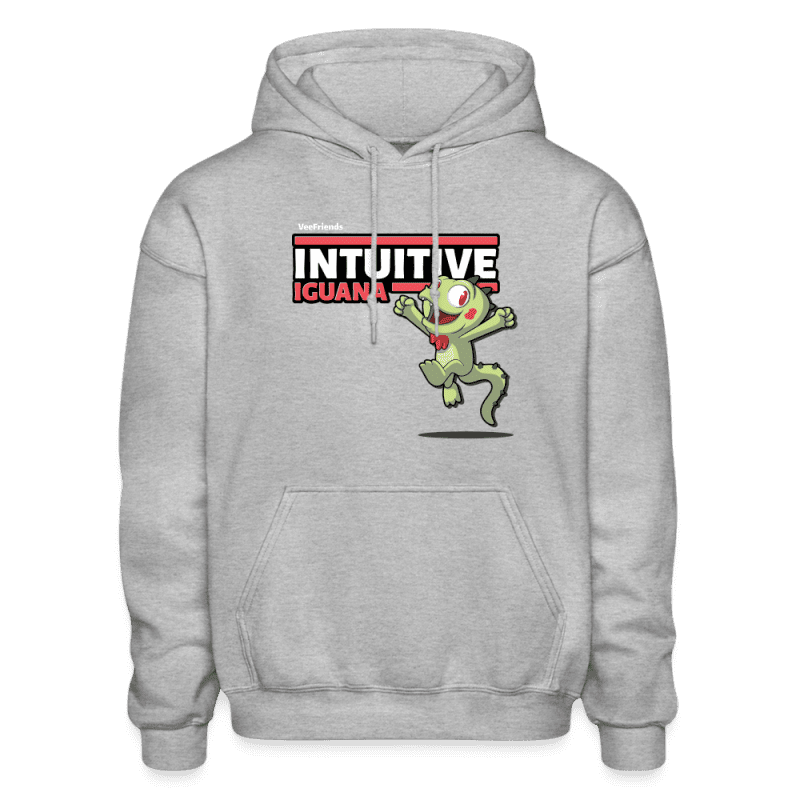 Intuitive Iguana Character Comfort Adult Hoodie - heather gray