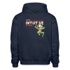 Intuitive Iguana Character Comfort Adult Hoodie - navy