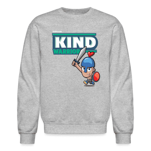 Kind-Warrior Character Comfort Adult Crewneck Sweatshirt - heather gray