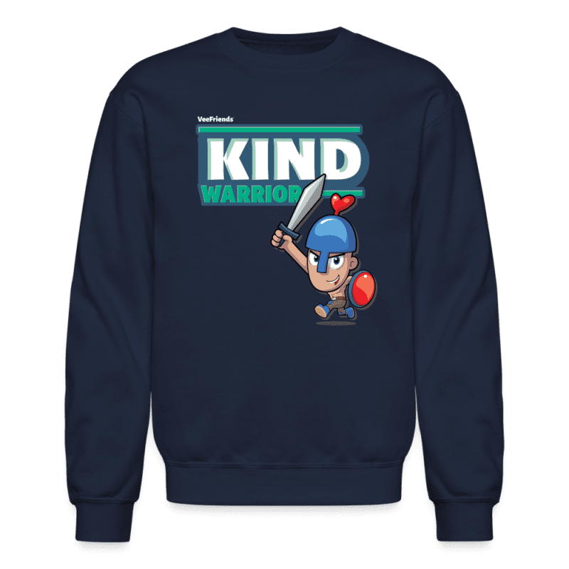 Kind-Warrior Character Comfort Adult Crewneck Sweatshirt - navy