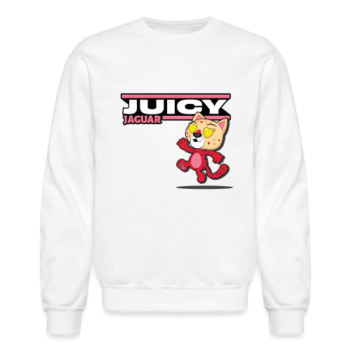 Juicy Jaguar Character Comfort Adult Crewneck Sweatshirt - white