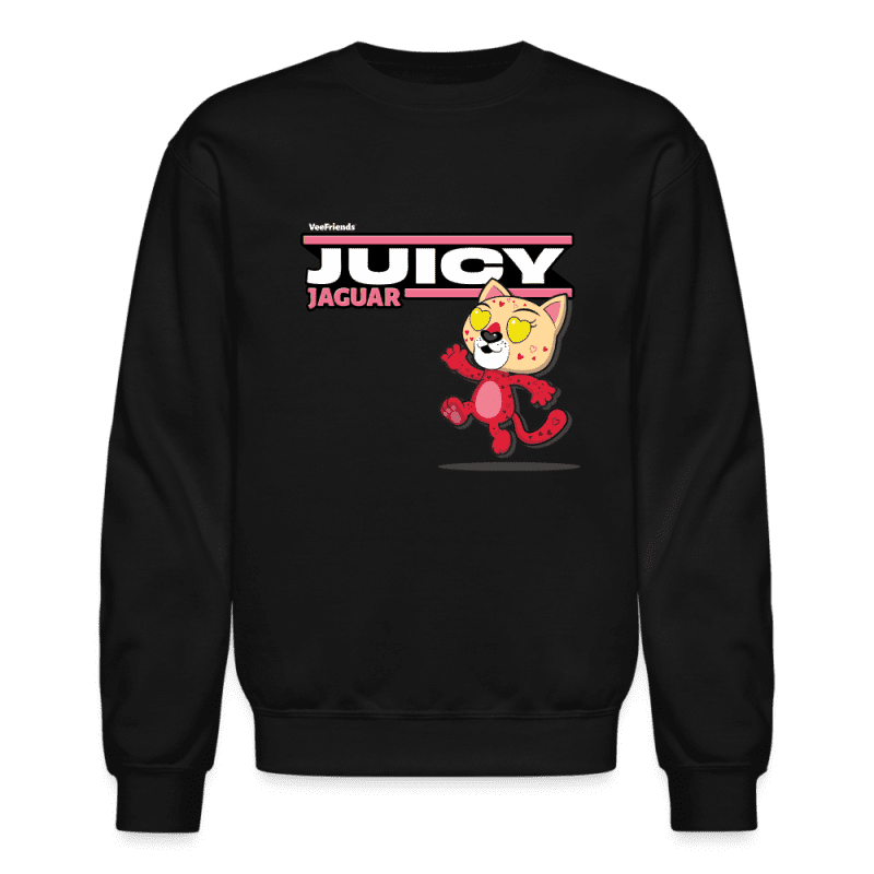 Juicy Jaguar Character Comfort Adult Crewneck Sweatshirt - black