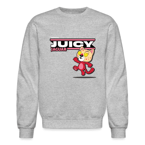 Juicy Jaguar Character Comfort Adult Crewneck Sweatshirt - heather gray