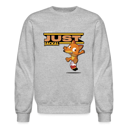 Just Jackal Character Comfort Adult Crewneck Sweatshirt - heather gray