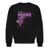 Karma Kiwi Character Comfort Adult Crewneck Sweatshirt - black