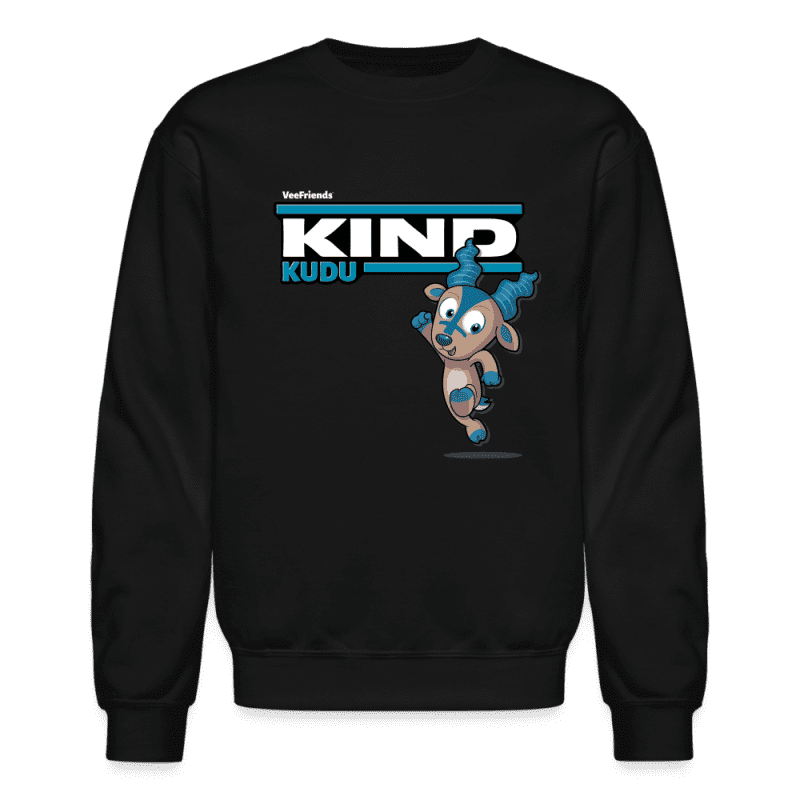 Kind Kudu Character Comfort Adult Crewneck Sweatshirt - black