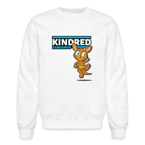 Kindred Kangaroo Character Comfort Adult Crewneck Sweatshirt - white