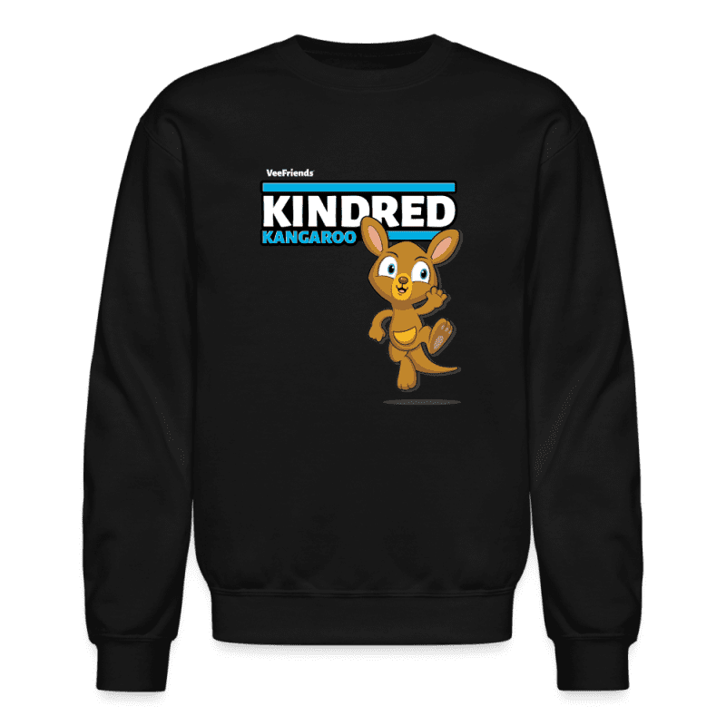 Kindred Kangaroo Character Comfort Adult Crewneck Sweatshirt - black