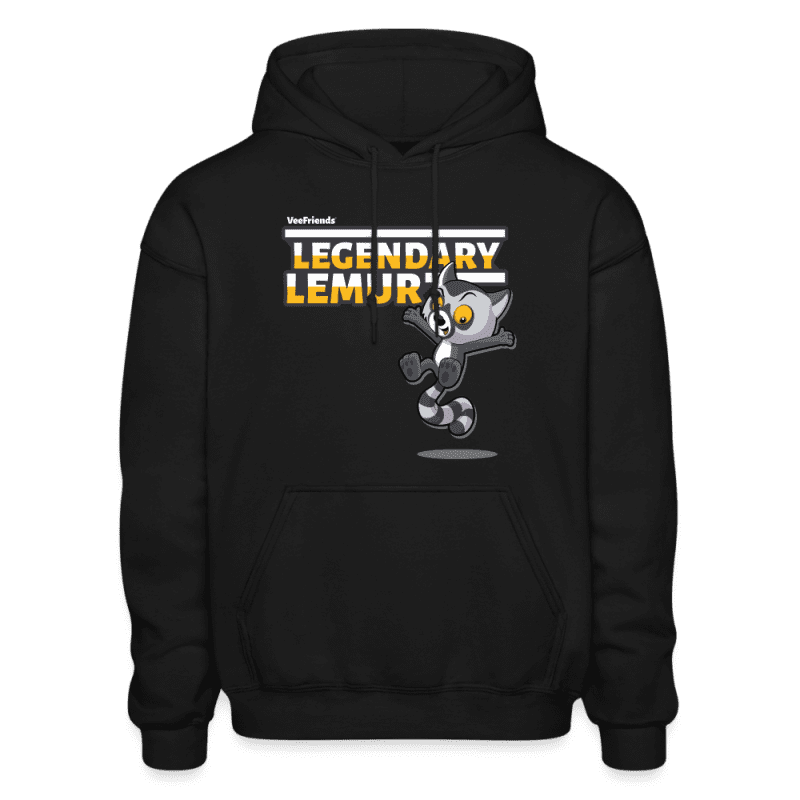 Legendary Lemur Character Comfort Adult Hoodie - black