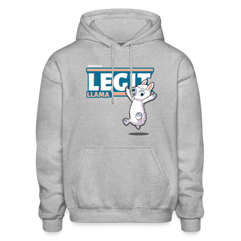 Legit Llama Character Comfort Adult Hoodie - heather gray