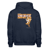 Likeable Leopard Character Comfort Adult Hoodie - navy