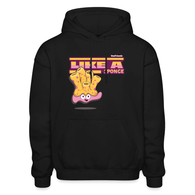 Like A Sponge Character Comfort Adult Hoodie - black