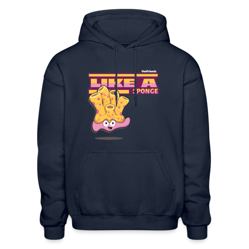 Like A Sponge Character Comfort Adult Hoodie - navy