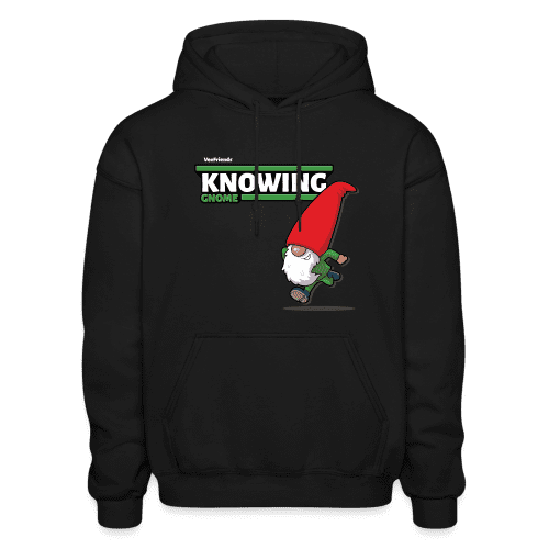 Knowing Gnome Character Comfort Adult Hoodie - black