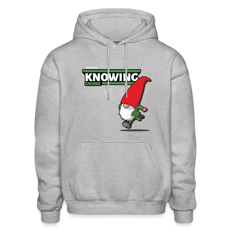 Knowing Gnome Character Comfort Adult Hoodie - heather gray