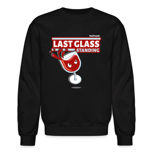 Last Glass Standing Character Comfort Adult Crewneck Sweatshirt - black