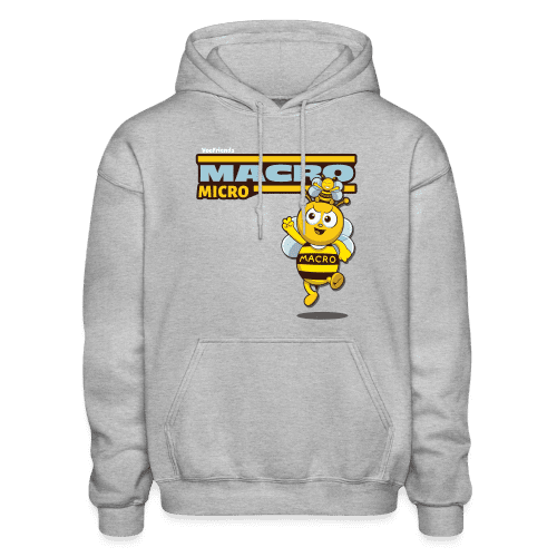 Macro Micro Character Comfort Adult Hoodie - heather gray