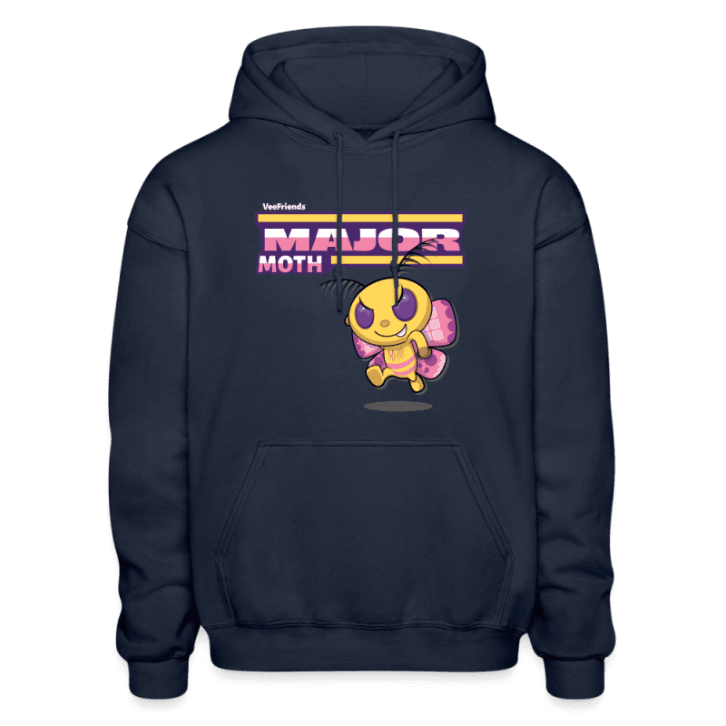 Major Moth Character Comfort Adult Hoodie - navy