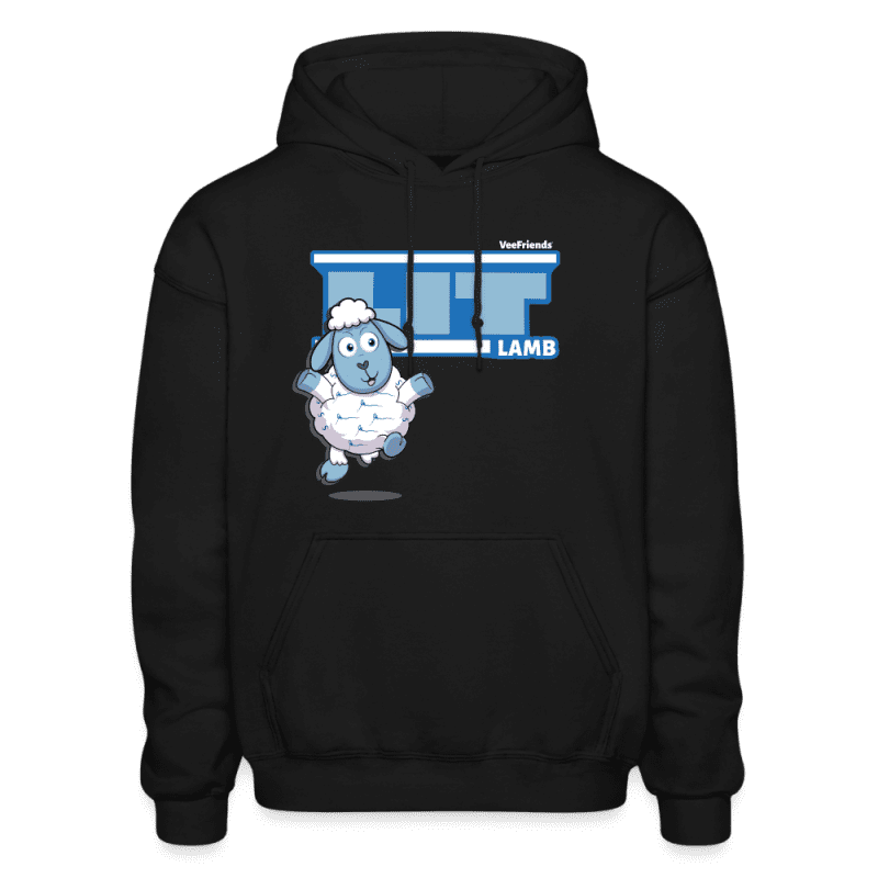 Lit Lamb Character Comfort Adult Hoodie - black