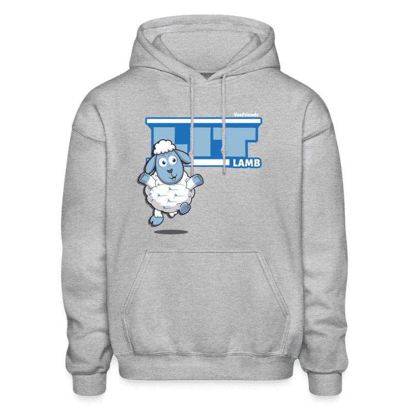 Lit Lamb Character Comfort Adult Hoodie - heather gray