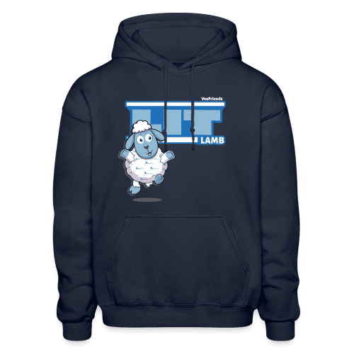 Lit Lamb Character Comfort Adult Hoodie - navy