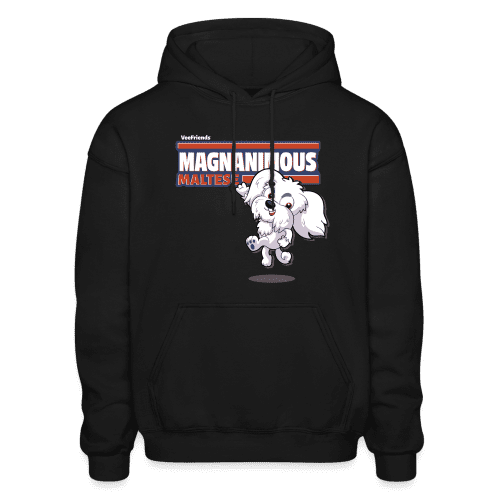 Magnanimous Maltese Character Comfort Adult Hoodie - black