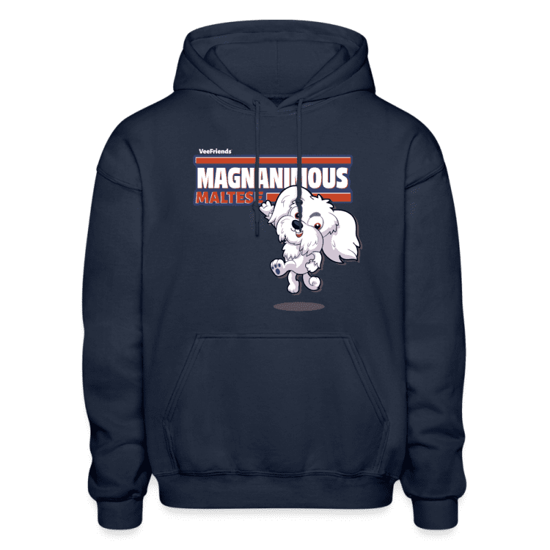 Magnanimous Maltese Character Comfort Adult Hoodie - navy