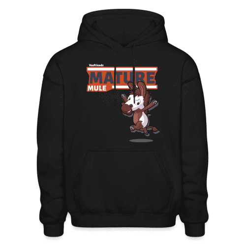 Mature Mule Character Comfort Adult Hoodie - black