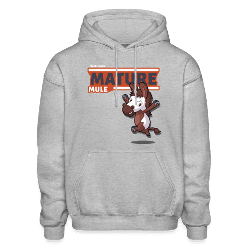 Mature Mule Character Comfort Adult Hoodie - heather gray