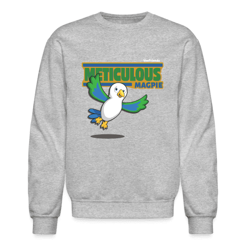 Meticulous Magpie Character Comfort Adult Crewneck Sweatshirt - heather gray