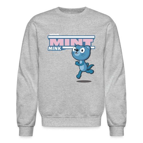 Mint Mink Character Comfort Adult Crewneck Sweatshirt - heather gray