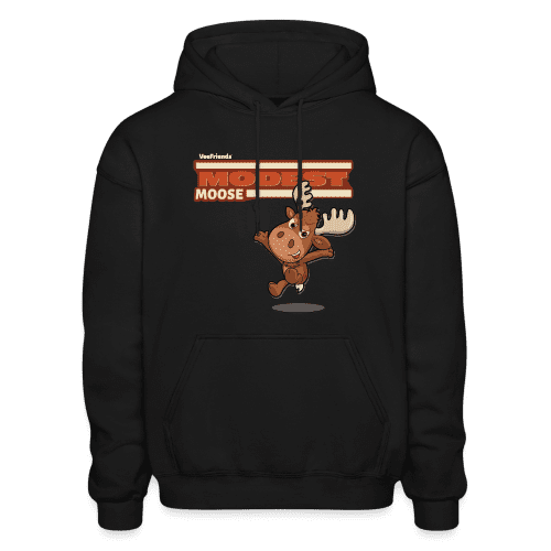 Modest Moose Character Comfort Adult Hoodie - black