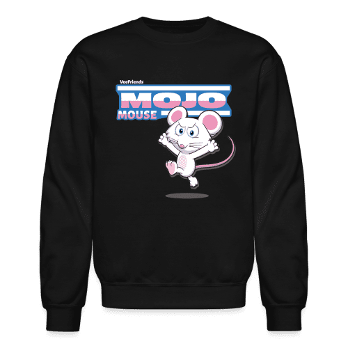 Mojo Mouse Character Comfort Adult Crewneck Sweatshirt - black