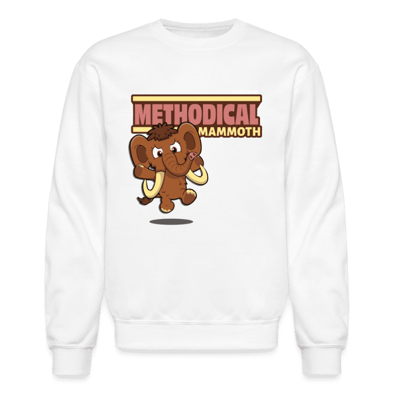 Methodical Mammoth Character Comfort Adult Crewneck Sweatshirt - white