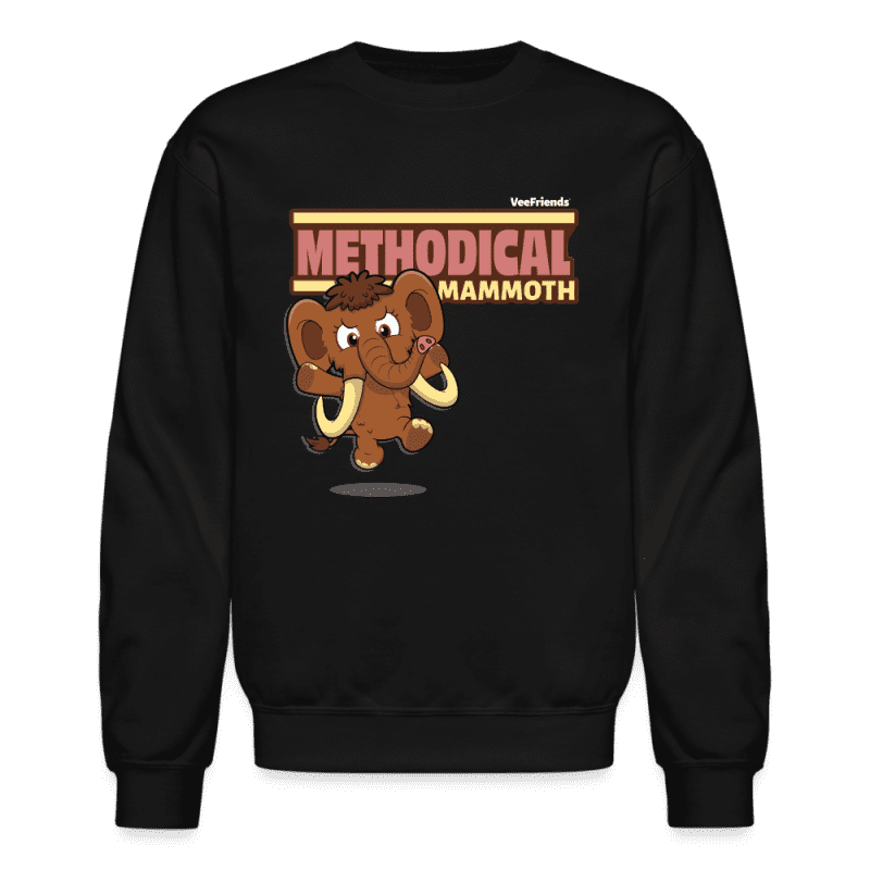 Methodical Mammoth Character Comfort Adult Crewneck Sweatshirt - black