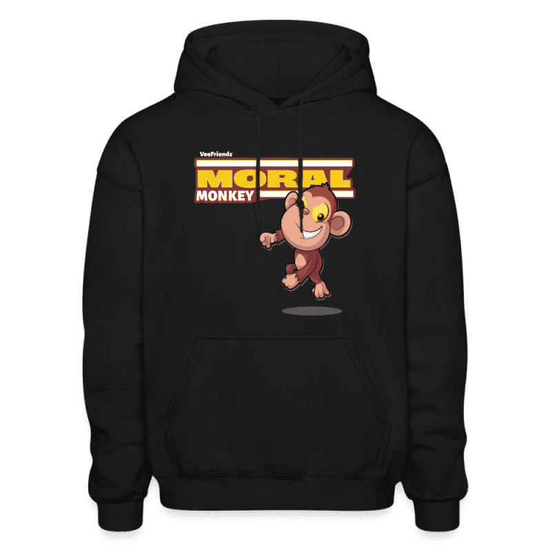 Moral Monkey Character Comfort Adult Hoodie - black