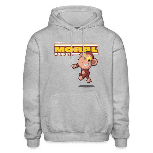 Moral Monkey Character Comfort Adult Hoodie - heather gray